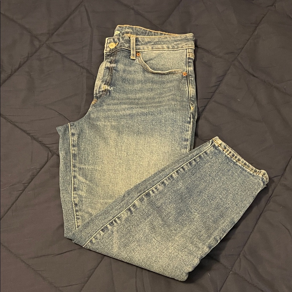 Old Navy Light Blue O.G. Straight Leg Jeans - High-Rise